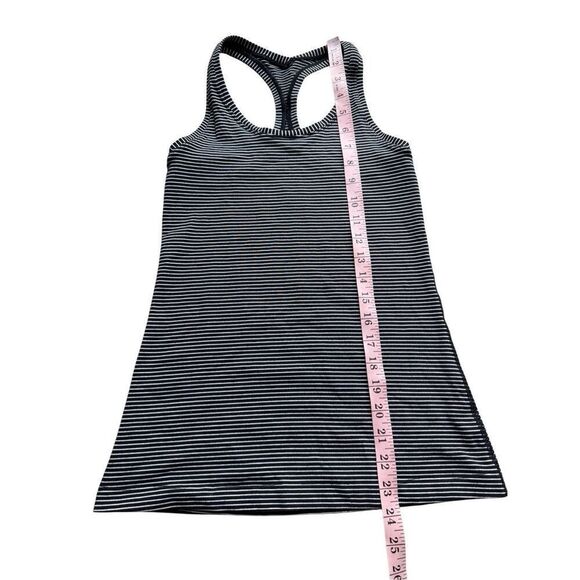 Lululemon Cool Racerback Parallel Stripe Black Size 4 - Picture 8 of 9
